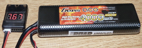 LiPo battery with Low Voltage Alarm